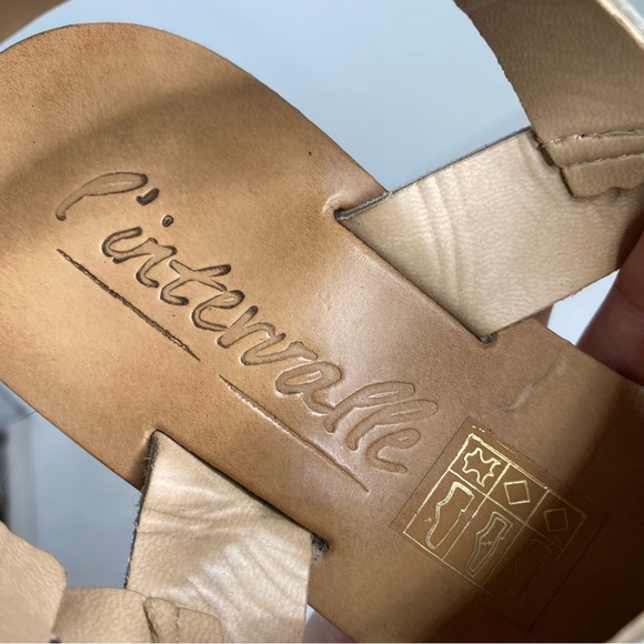 L'Intervalle Leather & Suede Nude Flat Sandals Colourful Tassel Front 38 7.5 - Picture 14 of 15